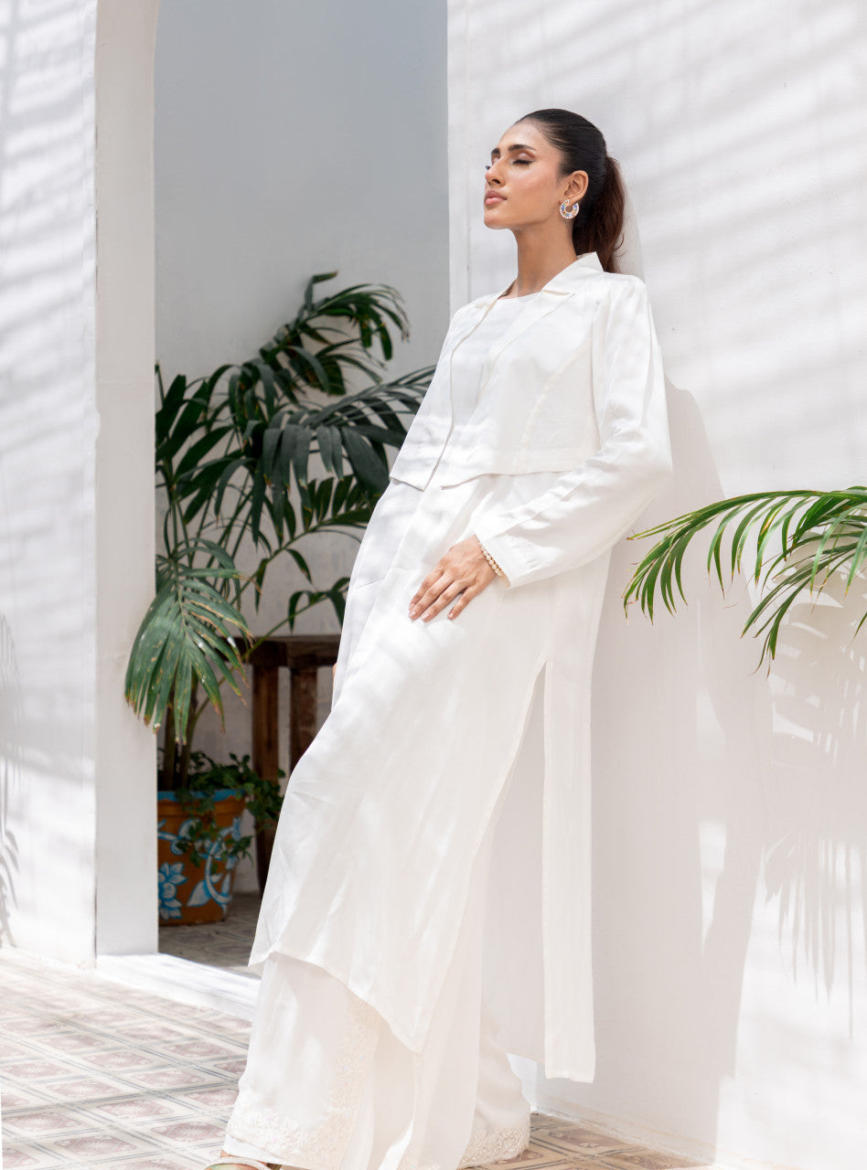 Ivory Bloom Jacket Set